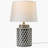 23" Black Multi Checkered Geometric Table Lamp