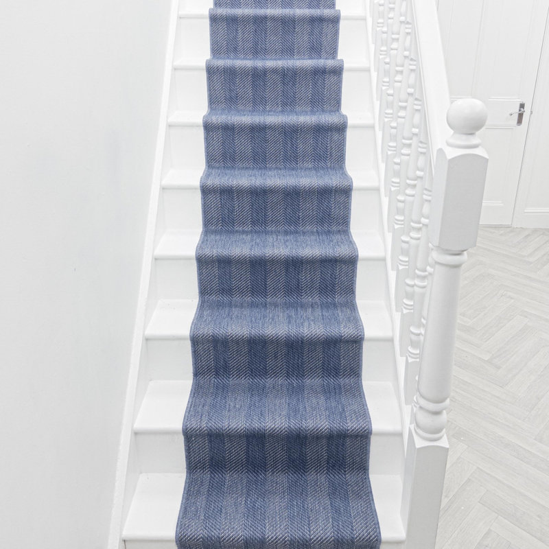 Stair Runner Striped Flatweave Area Rug, Runner 60 x 450 cm