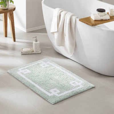 100% Cotton Tufted Bath Rug with Non-Slip Backing