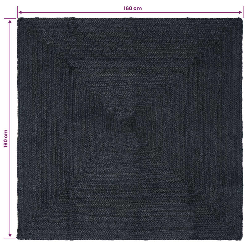 Hand Braided Area Rug, Square 160 cm