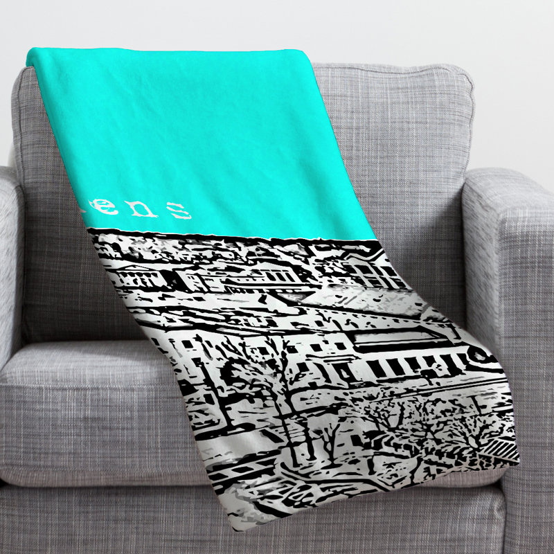 Jeté Bird Ave, Turquoise, Médium