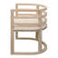 Fauteuil demi-tonneau en lin 21 po