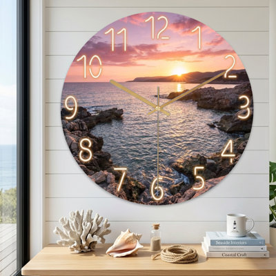 Horloge murale en verre
