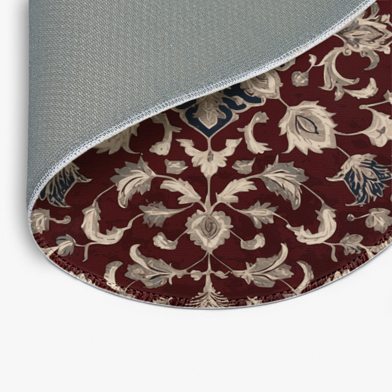 Tapis d'intérieur et d'extérieur noir Persian, Rond 5 pi