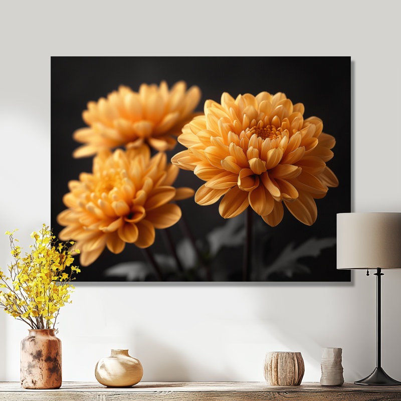 Jaune jaune gris lumineux photo de maman - art mural de maman, Toile tendue, 40" H x 60" W
