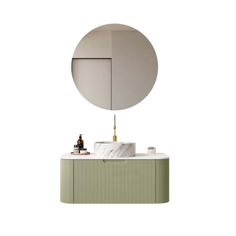 Meuble-lavabo 36 po avec lavabo, Vert, 36"