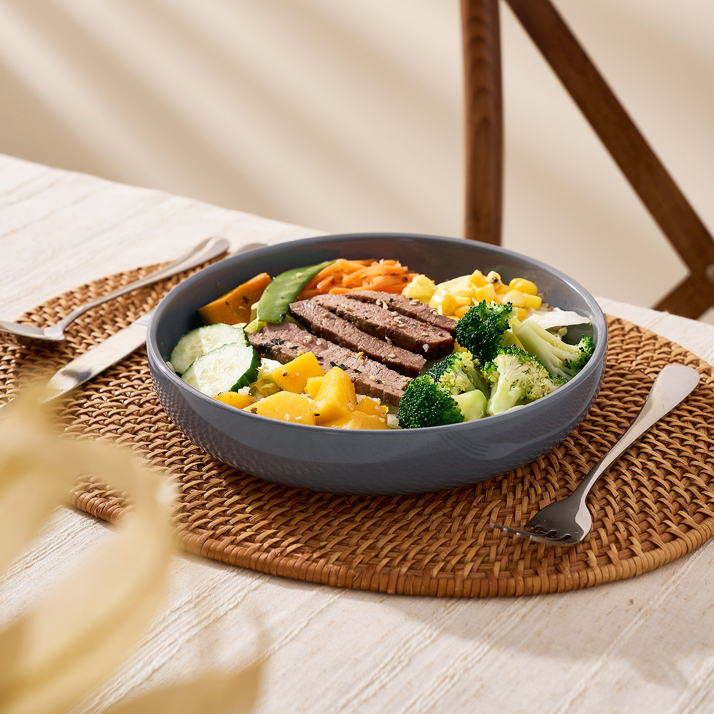 33oz Stoneware Pasta Bowl, Dark Gray