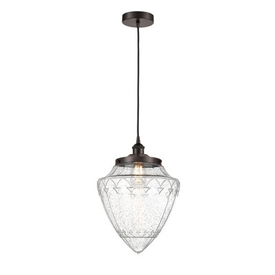 Luminaire suspendu simple en forme d'urne à 1 lumière Lanaija