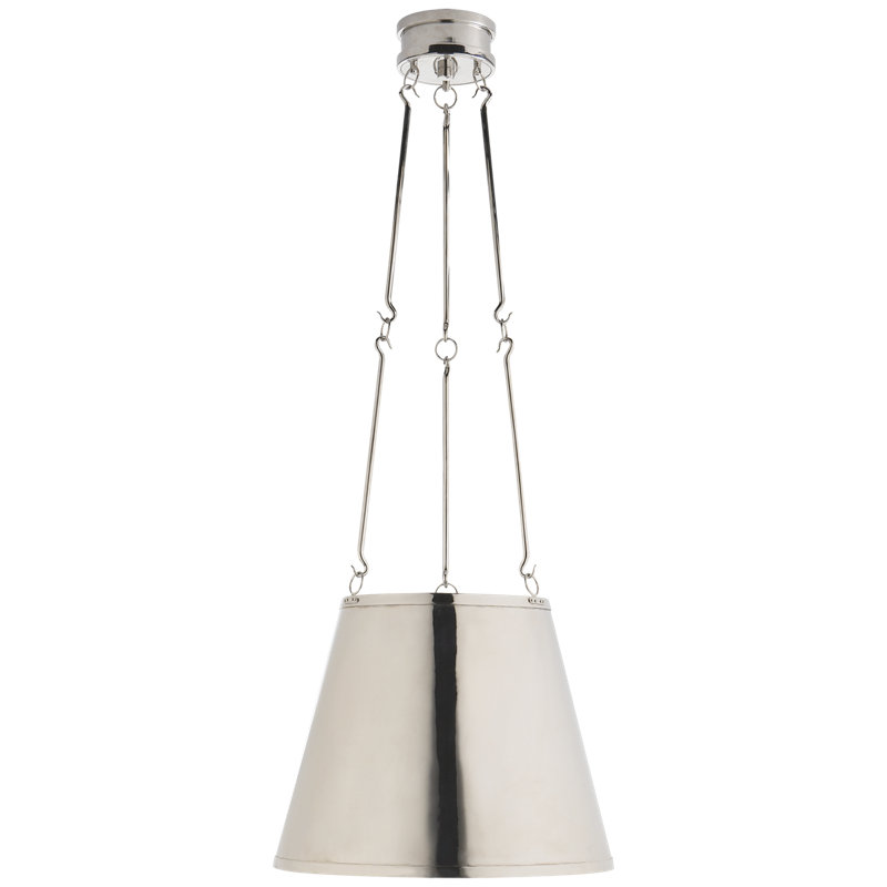 Alexa Hampton Lily Hanging Shade, Polished Nickel