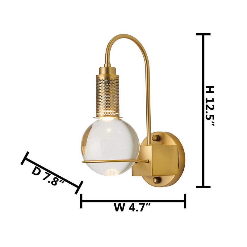 Elswick Industrial 1 Light Gold Armed Sconce