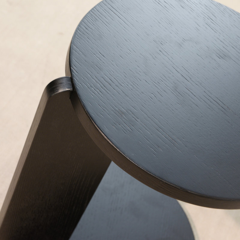 Ensemble de 2 tables basses gigognes, Noir
