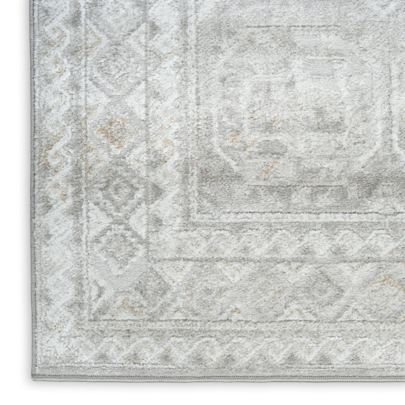 Lafever 4' x 6' Grey Vintage Indoor Rug, Rectangle 4' x 6'