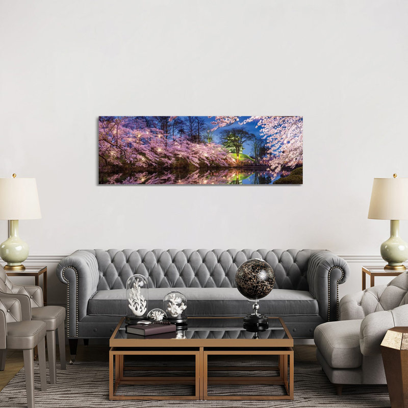 Cherry Blossom Festival At Takada Castle, Joetsu, Niigata Prefecture, Japan by Jan Becke - Wrapped Canvas Panoramic Print