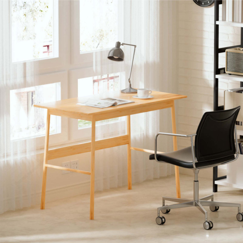 Nouveau bureau d'ordinateur, bureau d'écriture en bambou, bureau de travail simple et moderne pour bureau à domicile, bureau de bureau