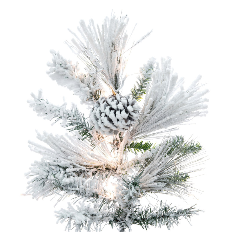 9' H Lighted Artificial Pine Christmas Tree