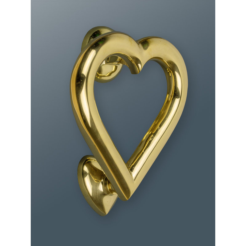 Paige Love Heart Door Knocker, Brass