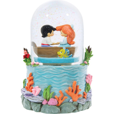 Precious Moments Boule à neige musicale Ariel and Eric, La Petite Sirène Disney, 6,7 po