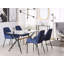 Naheil Glass Top Metal Base Dining Table