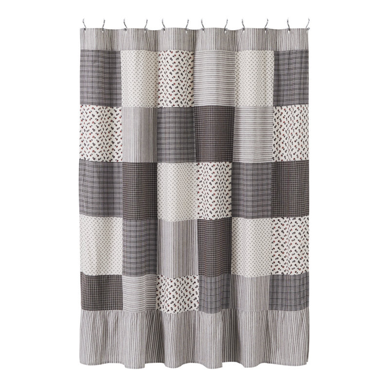 Bahari Cotton Patchwork Shower Curtain