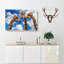 Three Giraffes Painting - Wrapped Canvas-56654735