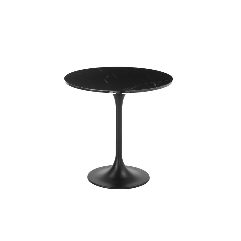  Table d'appoint Iris Black Faux Marble, Black
