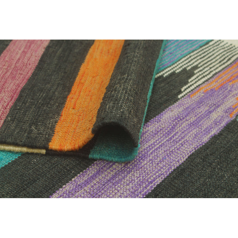 Tapis gris anthracite Winchester Kilim Cadena