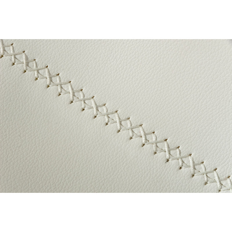 Chaise d'appoint rembourrée Naveena, Blanc