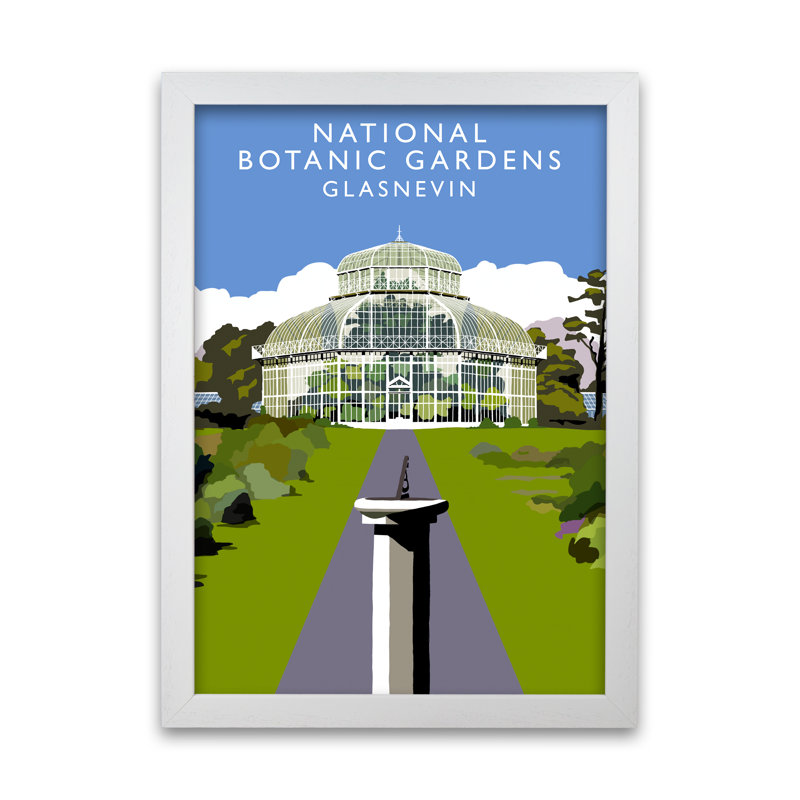 National Botanic Gardens Glasnevin by Richard O'Neill - Single Picture Frame Print, 59.4 cm H x 42 cm W, White