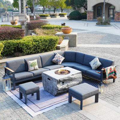6 - Person Patio Conversation Set with Cushions