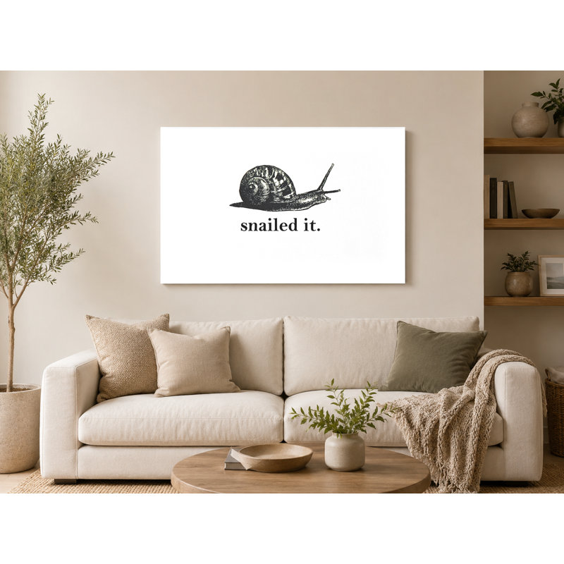 «Snailed It», art mural sur toile paysage, 18" W x 12" H