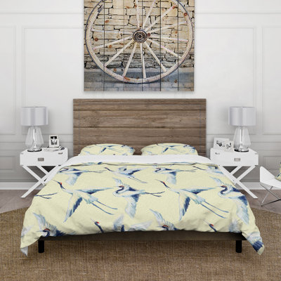 Blue/Yellow Microfiber Duvet Cover Set