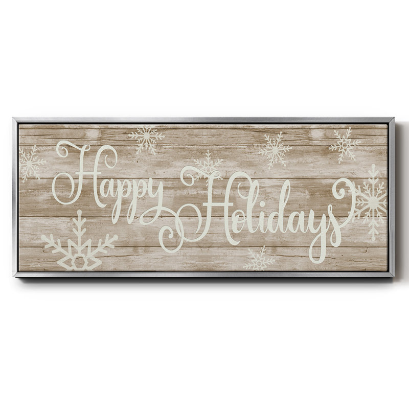 Happy Holidays- Framed Canvas