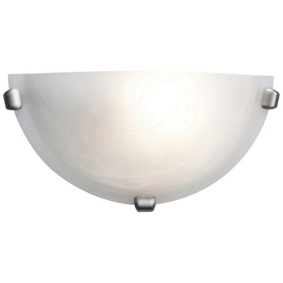 Buzz - Wall Sconce - Alabaster Glass Shade - Replaceable LED