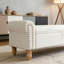Banc de rangement avec repose-pieds, repose-pieds rembourré