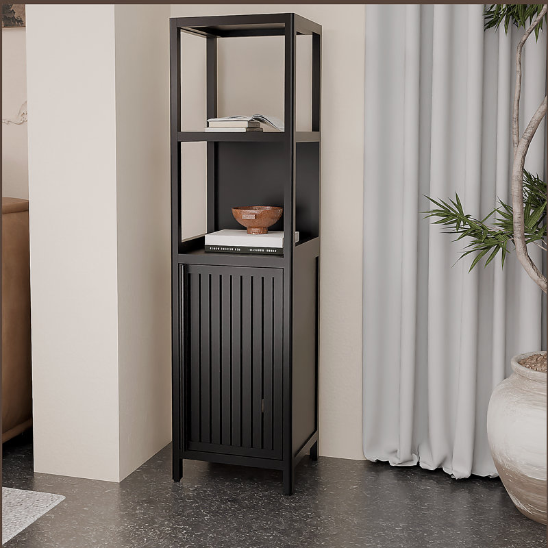 Multi-Functional Bamboo Storage Cabinet Furniture for Bathroom Living Room, Natural