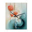 Horloge murale moderne Tender Awakening en bleu et rouge rétro I-99633403