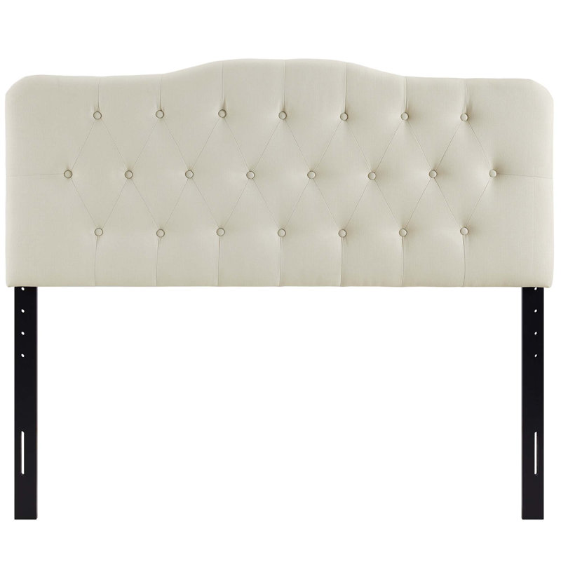 Modway Copper Grove Strathgartney Button-Tufted Upholstered Headboard, Queen, Ivory