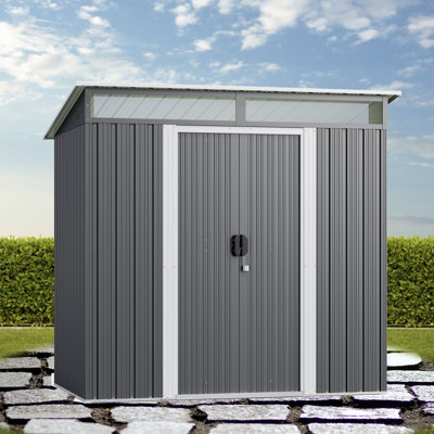 6 ft. W x 4 ft. D Metal Vertical Storage Shed -  Bealife, WF-CC15-H