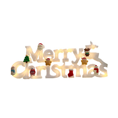 Christmas Letter Decorative Lights Home Window Hanging LED Light Board