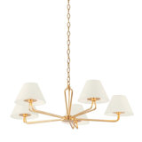 Ozias 5 Light Chandelier - Vintage Gold Leaf