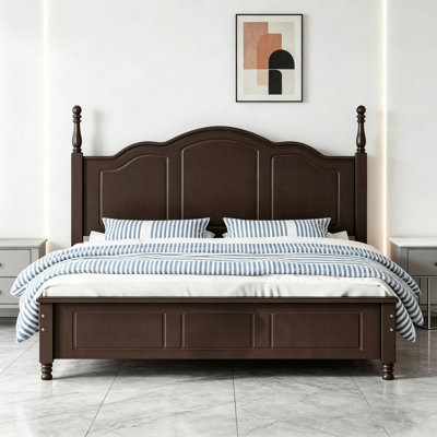 Platform Bed With Curved Headboard