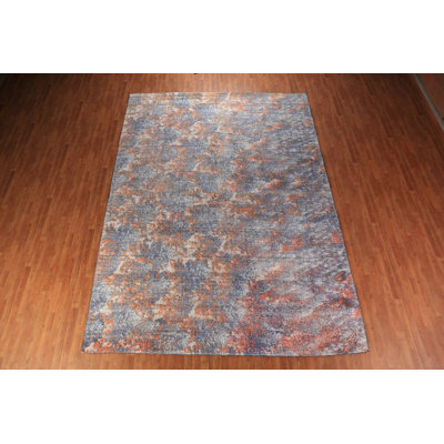 Modern Wool Abstract Indian Large Rug 10x14