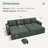 Anureet Honbay Modular Sleeper Sectional Sofa Couch U-Shaped Sofa Bed-115354314