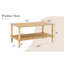 Table basse moderne à 2 niveaux pour meubles de salon, table centrale rectangulaire avec tablette de rangement ouverte, pieds arrondis en bois d'hévéa, stable et durable, assemblage facile-1094188074