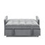 Lit en velours gris avec lit escamotable, dossier réglable pour le temps libre et le dos, velours, charge accessible-308895463