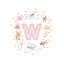 Lettre W - impression d'art graphique-52836314-52836322-52836312