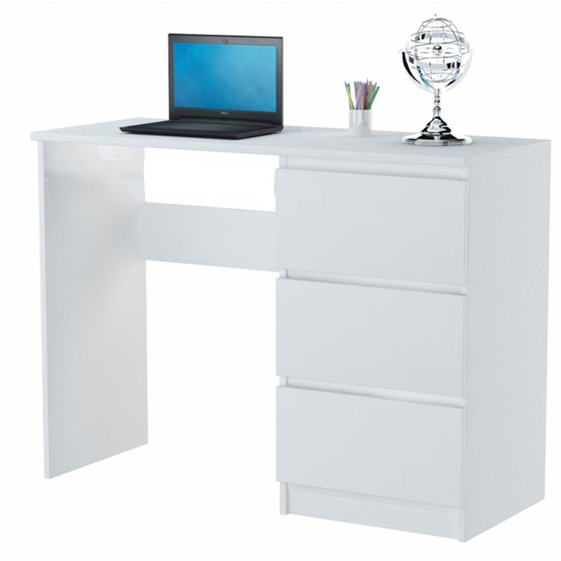 Albali Solid Wood Base Computer Desk, White