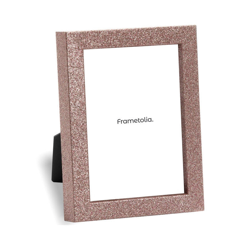 Cadre de table rose à paillettes, 8 po x 8 po