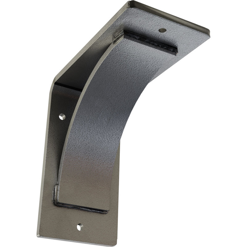 Support en acier Morris, Argent martelé, H 6 po x l 3 po x P 6 po