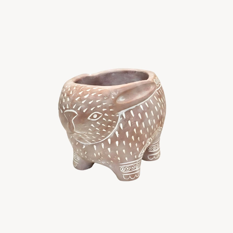 Terracotta Pot - Horned Owl